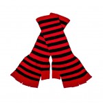Long Magic Fingerless Gloves  Red & Black