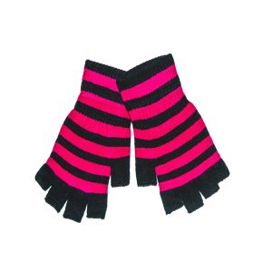 Magic Fingerless Gloves  Pink & Black