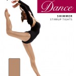 Girls Dance Shimmer Stirrup Tights  3 - 13 yrs     Toast