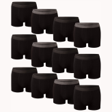 Men's Boxer Short Hipster Trunks ( 12 Pack ) Black