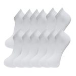 12 Pairs Men's Trainer Socks White