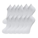 6 Pairs of Kids Cotton Trainer Socks White