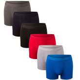 Men's Boxer Short Hipster Trunks ( 6 Pack ) Assorted