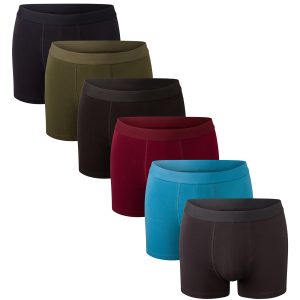Men's Boxer Short Hipster Trunks ( 6 Pack ) Dark Assorted