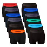 Boys Boxer Short Trunks ( 12 Pack ) Black