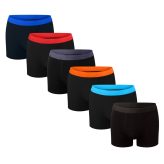 Boys Boxer Short Trunks ( 6 Pack ) Black