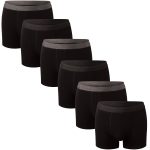 Men's Boxer Short Hipster Trunks ( 6 Pack ) Black