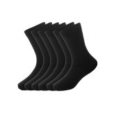 6 Pairs of Kids Ankle School Wear Socks Black