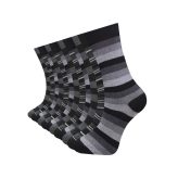 12 Pairs Men's Cotton Rich Casual Everyday Formal Socks Dark Stripe
